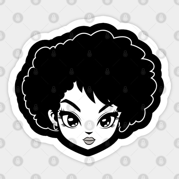 Cute Black Woman, Cute Black Girl Sticker by UrbanLifeApparel